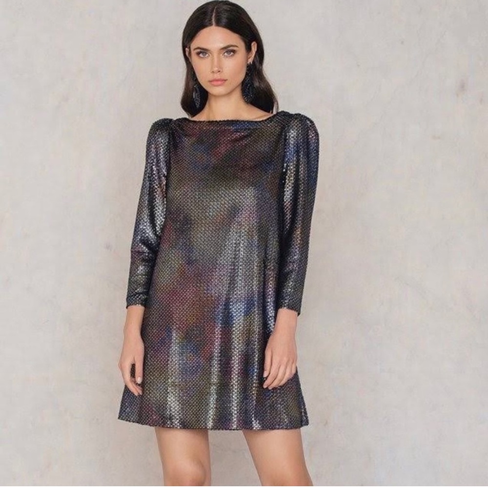 Free People Iridescent Long Sleeve Mini Dress - Picture 10 of 16